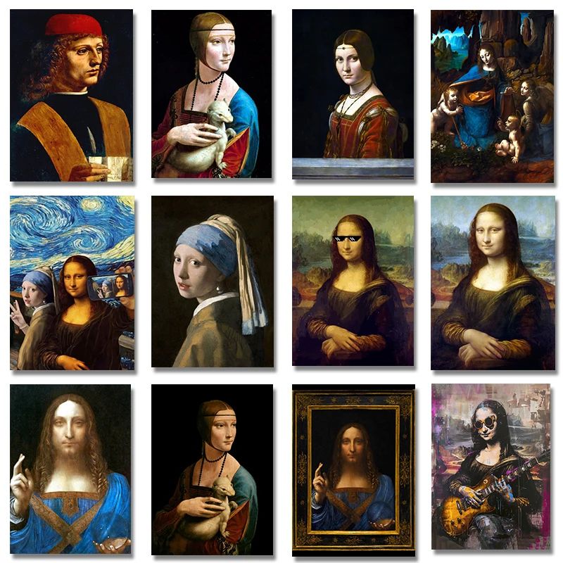 Resin Art Wallpaper - Opera d'Arte di Leonardo Da Vinci,